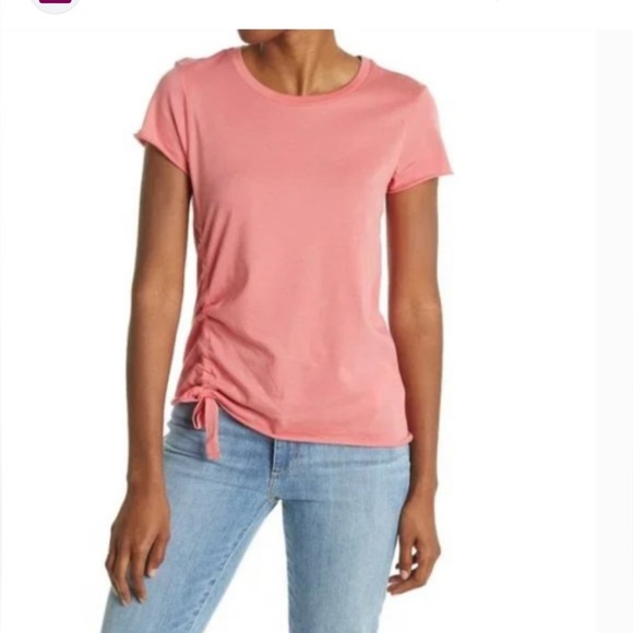 All Saints Tops - All Saints Aerie Rouched Coral Ruched Tee XS Tee
